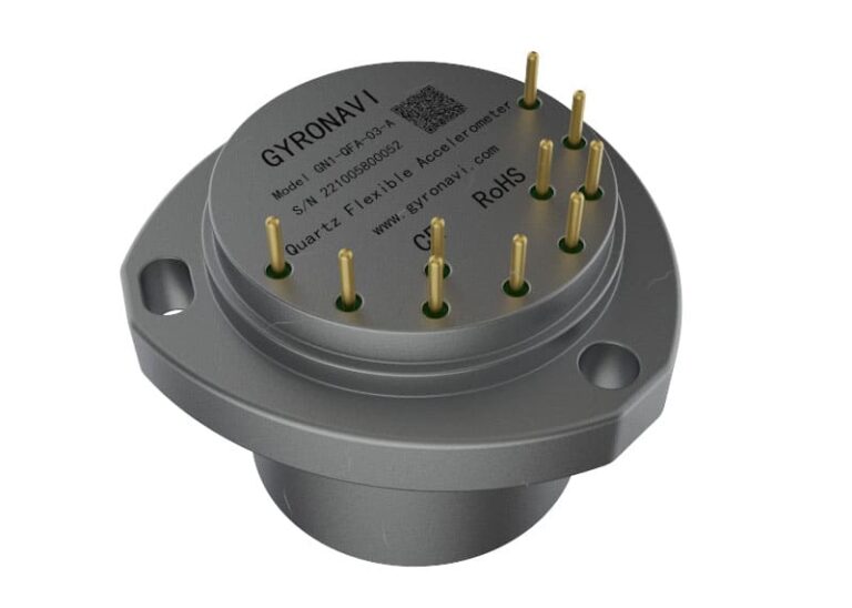 GYRONAVI Quartz Flexible Accelerometer, featuring a pin configuration for versatile applications.